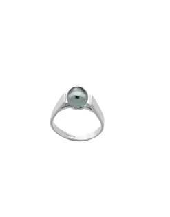 Majorica Anillo Nuada Plata Con Perla Gris 7Mm| Anillo Solitario
