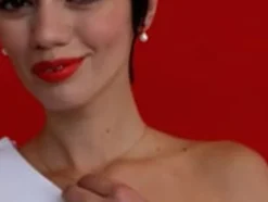 Majorica Anillo Selene Dorado Con Perla Y Circonitas Rojo Rubi| Anillos Medianos