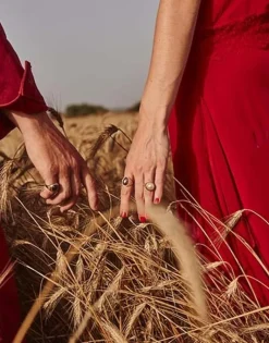 Majorica Anillo Sello Zale Con Perla Media Bola Blanca| Anillos Grandes