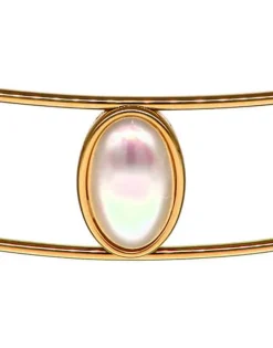 Majorica Choker Symi Dorado Con Perlas Blancas| Gargantillas De Perlas