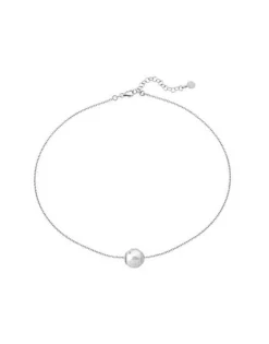 Majorica Colgante Corto Nuada 12Mm Plateado| Colgantes Con Cadena