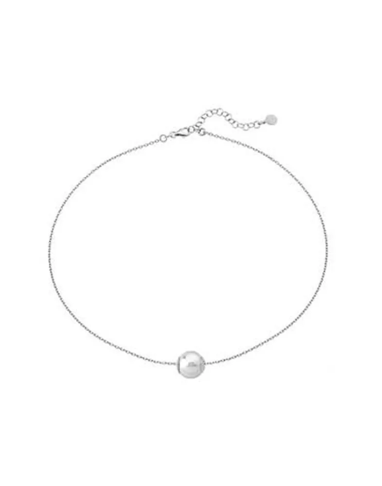 Majorica Colgante Corto Nuada 12Mm Plateado| Colgantes Con Cadena