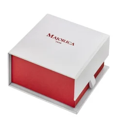 Majorica Colgante Corto Nuada 12Mm Plateado Perla Gris| Colgantes Con Cadena