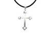 Majorica Colgante Cruz De Trinidad En Plata Y Con Perlas| Colgante Cadena