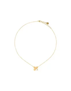 Majorica Colgante Largo Ayanti Dorado Con Flor Madreperla| Colgantes Con Cadena