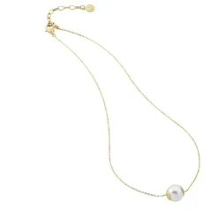 Majorica Colgante Largo Nuada 12Mm Dorado| Colgantes Con Cadena