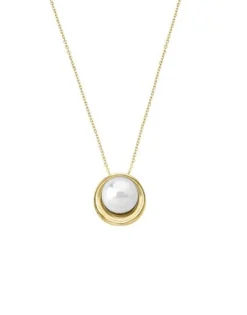 Majorica Colgante Margot Dorado| Colgantes Con Cadena