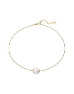 Majorica Colgante Nuada 14Mm Dorado| Colgantes Con Cadena