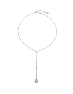 Majorica Collar Aura Ajustable De Acero Perla Nuage| Cadenas Con Perlas