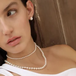 Majorica Collar Ballet Plata Con Perlas 4Mm| Collares De Perlas Largos