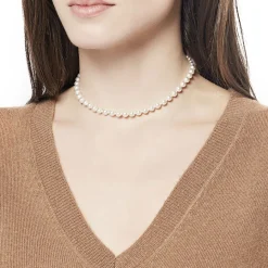 Majorica Collar Ballet Plata Con Perlas 6Mm| Collares De Perlas Largos