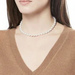 Majorica Collar Ballet Plata Con Perlas 8Mm| Collares De Perlas Largos