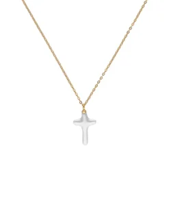Majorica Collar Caelum De Comunion Cruz De Perla| Collares Dorados