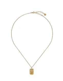 Majorica Collar Caelum De Comunion Con Medalla Dorada| Collares Dorados