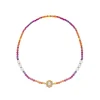 Majorica Collar Color Pop Sunset Con Piedras Degrade Y Perlas Blancas| Collares Con Piedras