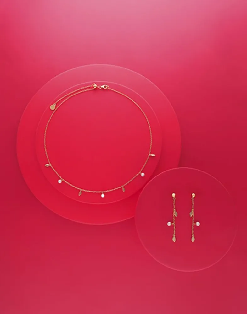 Majorica Collar Corto Romea En Plata Dorada Y Perlas| Cadenas Con Perlas