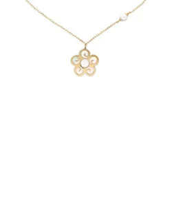 Majorica Collar Corto Roxana Con Charm De Flor En Madreperla| Cadenas Con Perlas