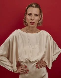 Majorica Collar Dangle Encadenado Con Perlas Redondas 160Cm| Collares De Perlas Largos