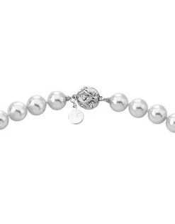 Majorica Collar De Perlas Corto Lyra Plata 12Mm 50Cm| Gargantillas De Perlas