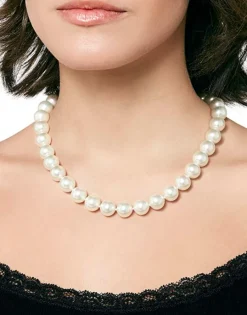 Majorica Collar De Perlas Corto Lyra Plata 12Mm 50Cm| Gargantillas De Perlas