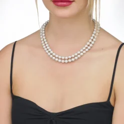 Majorica Collar De Perlas De Dos Vueltas Ariel| Collares Para Boda