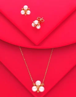 Majorica Collar Dorado Vega| Colgantes Con Cadena