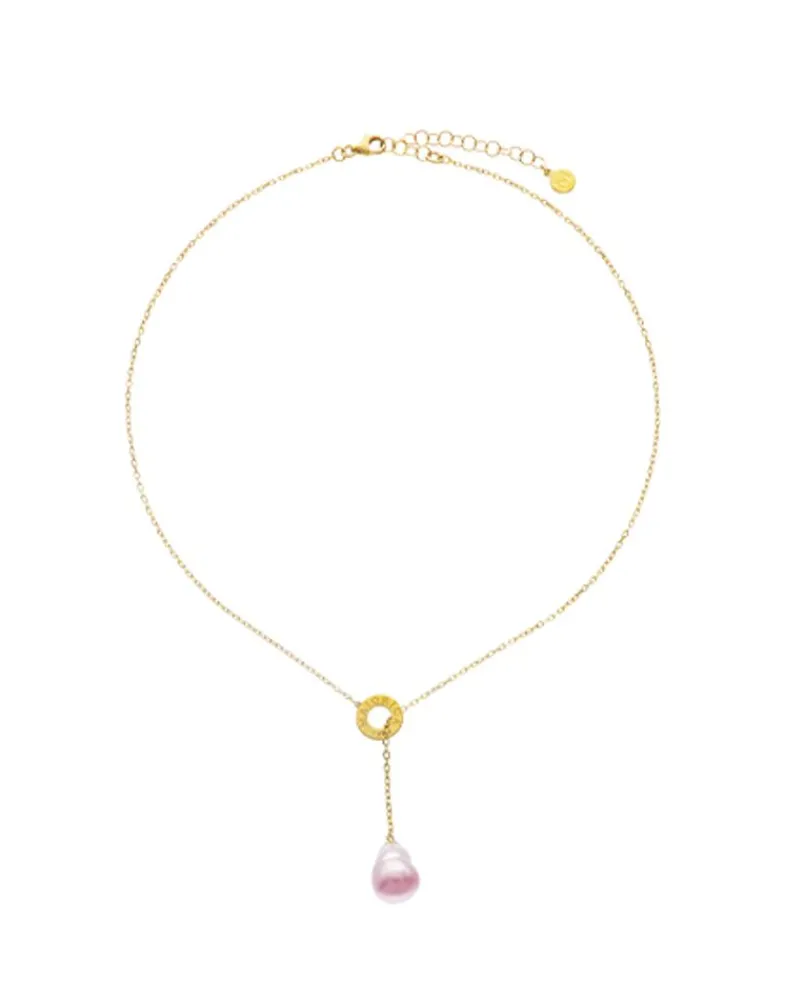 Majorica Collar Encadenado Luar Con Perla Barroca Bicolor Rubi| Colgantes Con Cadena