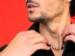 Majorica Collar Encadenado Sailor En Acero Con Perlas Negras| Collares Hombre