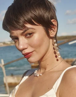 Majorica Collar Eternal Con Perlas Redondas Y Bola Calada En Plata| Collares Para Boda