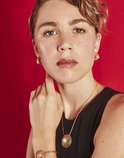 Majorica Collar Etna En Plata Dorada Y Perla Redonda 42Cm| Colgantes Con Cadena