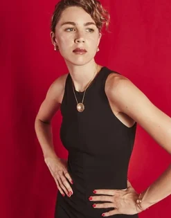 Majorica Collar Etna En Plata Dorada Y Perla Redonda 42Cm| Colgantes Con Cadena