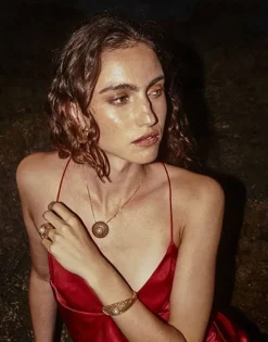 Majorica Collar Etna En Plata Dorada Y Perla Redonda 42Cm| Colgantes Con Cadena