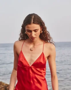 Majorica Collar Etna En Plata Dorada Y Perla Redonda 42Cm| Colgantes Con Cadena