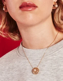 Majorica Collar Etna En Plata Dorada Y Perla Redonda 37Cm| Colgantes Con Cadena