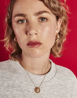 Majorica Collar Etna En Plata Dorada Y Perla Redonda 37Cm| Colgantes Con Cadena