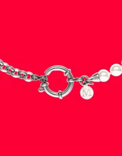 Majorica Collar Ibiza Combinado Perlas Y Acero 70Cm| Collares De Perlas Largos