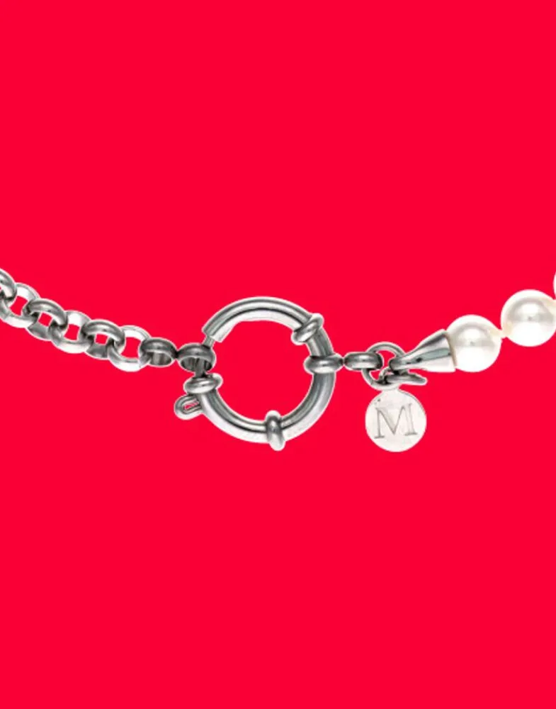 Majorica Collar Ibiza Combinado Perlas Y Acero 70Cm| Collares De Perlas Largos