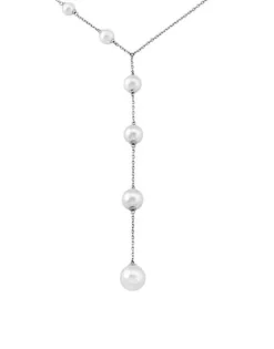 Majorica Collar Ilusion Encadenado| Cadenas Con Perlas