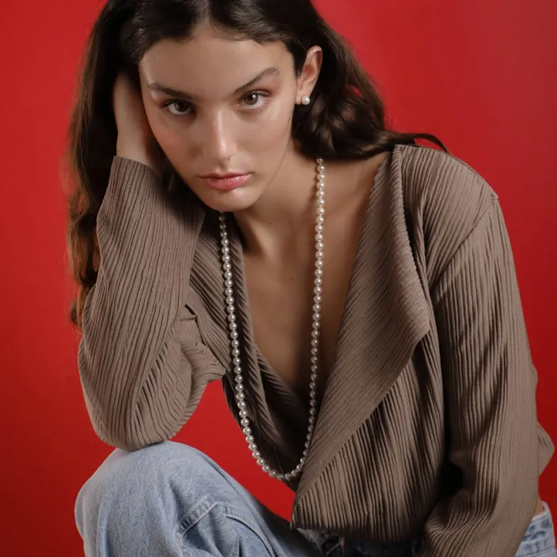 Majorica Collar Largo Lyra Plata 8Mm 80Cm| Collares De Perlas Largos