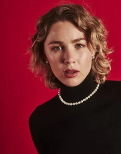 Majorica Collar Lyra Dorado 7Mm 50Cm| Collares De Perlas Largos