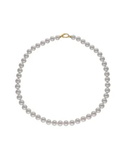 Majorica Collar Lyra Dorado 10Mm 50Cm| Collares De Perlas Largos