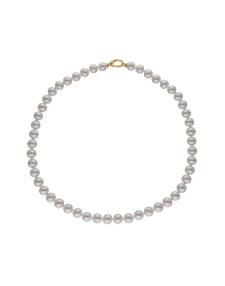 Majorica Collar Lyra Dorado 10Mm 50Cm| Collares De Perlas Largos