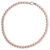 Majorica Collar Lyra Plata Con Perlas Rosas 8Mm 45Cm| Collares De Perlas Largos