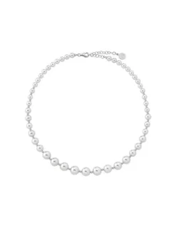 Majorica Collar Lyra Plata 6/10Mm 43Cm| Collares De Perlas Largos