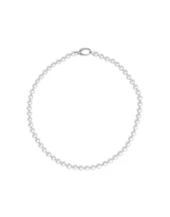 Majorica Collar Lyra Plata Perlas Blancas 6Mm 40Cm| Collares De Perlas Largos