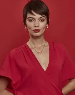 Majorica Collar Minimalista Lagom En Acero Dorado Y Perla| Colgantes Con Cadena