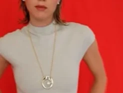 Majorica Collar Petra En Acero Dorado Con Colgante Xl| Colgantes Con Cadena