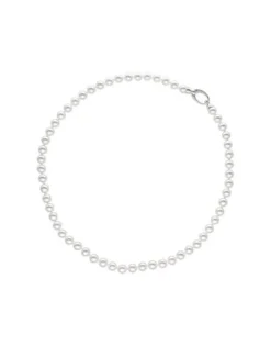 Majorica Collar Plata Lyra Con Perlas Blancas 6Mm 45Cm| Collares De Perlas Largos