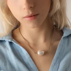 Majorica Collar Zindis Dorado 40Cm| Colgante Multiusos