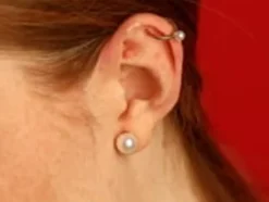 Majorica Pendiente Earcuff Kea Dorado Con Perla Redonda Central| Pendientes Ear Cuff